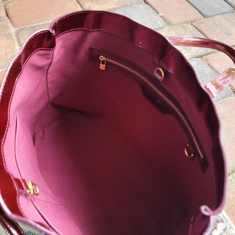Louis Vuitton Wilshire Rouge Fauviste Mm Monogram Vernis Leather Shoulder Bag - Picture 5 of 6